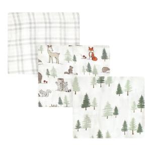 image:imageHudson Baby Unisex Baby Cotton Muslin Swaddle Blankets Forest Animals 3PackForest Animals