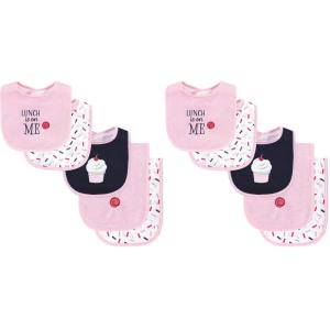 image:imageHudson Baby Unisex Baby Cotton Terry Bib and Burp Cloth Set Mom Dad Dream One SizeCupcake