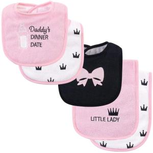 image:imageHudson Baby Unisex Baby Cotton Terry Bib and Burp Cloth Set Mom Dad Dream One SizeDinner Date