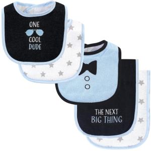 image:imageHudson Baby Unisex Baby Cotton Terry Bib and Burp Cloth Set Mom Dad Dream One SizeOne Cool Dude