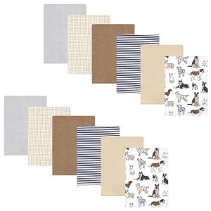 image:imageHudson Baby Unisex Baby Flannel Burp Cloth 12pk Handsome Dogs One Size