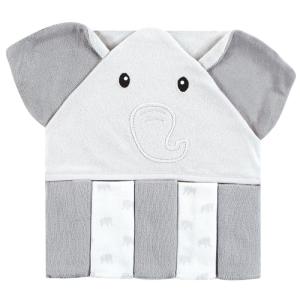 image:imageHudson Baby Unisex Baby Hooded Towel and Five Washcloths Pink Elephant One SizeGray Elephant