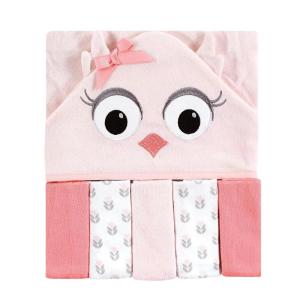 image:imageHudson Baby Unisex Baby Hooded Towel and Five Washcloths Pink Elephant One SizePink Owl
