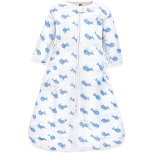 image:imageHudson Baby Unisex Baby Long Sleeve Muslin Sleeping Bag Wearable Blanket Sleep SackBlue Whale