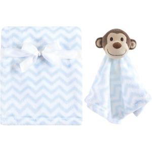 image:imageHudson Baby Unisex Baby Plush Blanket with Security Blanket Moon Girl One SizeBlue
