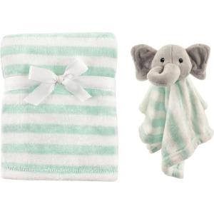 image:imageHudson Baby Unisex Baby Plush Blanket with Security Blanket Moon Girl One SizeGray Elephant