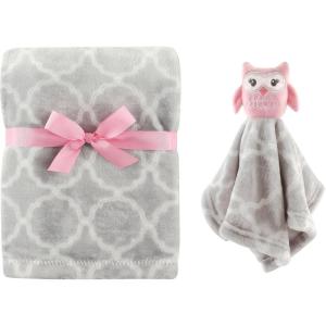 image:imageHudson Baby Unisex Baby Plush Blanket with Security Blanket Moon Girl One SizeGray Owl