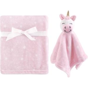 image:imageHudson Baby Unisex Baby Plush Blanket with Security Blanket Moon Girl One SizePink Unicorn