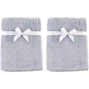 image:imageHudson Baby Unisex Baby Plush Waffle Blanket Hedgehog One SizeGray