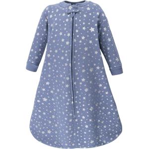 image:imageHudson Baby Unisex Baby Premium Quilted Long Sleeve Sleeping Bag and Wearable BlanketBlue Silver Star