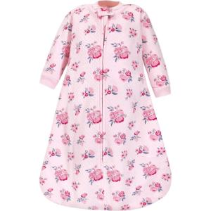 image:imageHudson Baby Unisex Baby Premium Quilted Long Sleeve Sleeping Bag and Wearable BlanketPink Navy Floral