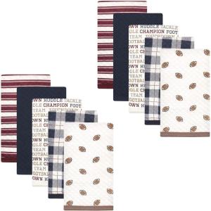 image:imageHudson Baby Unisex Baby Quilted Burp Cloths Moose Bear One SizeFootball