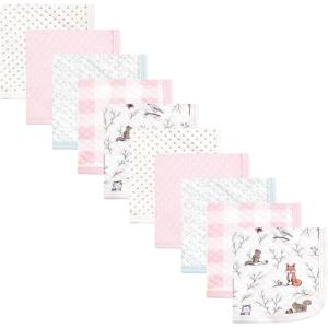 image:imageHudson Baby Unisex Baby Quilted Cotton Washcloths Forest Animals One SizeEnchanted Forest