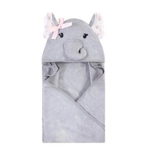 image:imageHudson Baby Unisex Baby Rayon from Bamboo Animal Face Hooded Towel Blue Elephant One SizeFloral Elephant