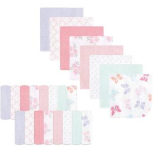 image:imageHudson Baby Unisex Baby Rayon from Bamboo Washcloth Bundle Sharks One SizeButterflies