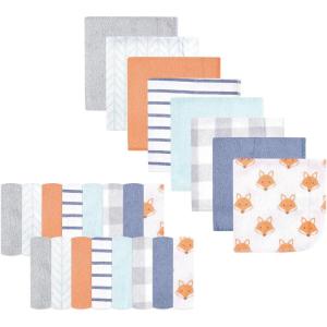 image:imageHudson Baby Unisex Baby Rayon from Bamboo Washcloth Bundle Sharks One SizeFox