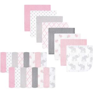 image:imageHudson Baby Unisex Baby Rayon from Bamboo Washcloth Bundle Sharks One SizeGirl Elephant