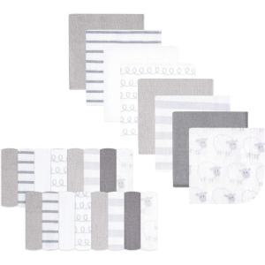 image:imageHudson Baby Unisex Baby Rayon from Bamboo Washcloth Bundle Sharks One SizeGray Sheep