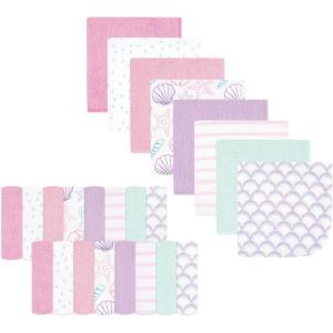 image:imageHudson Baby Unisex Baby Rayon from Bamboo Washcloth Bundle Sharks One SizeSea Shells