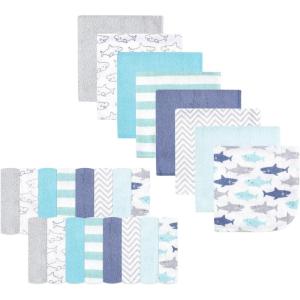 image:imageHudson Baby Unisex Baby Rayon from Bamboo Washcloth Bundle Sharks One SizeSharks