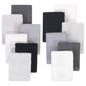 image:imageHudson Baby Unisex Baby Rayon from Bamboo Woven Washcloths 12pk Black White One SizeBlack White
