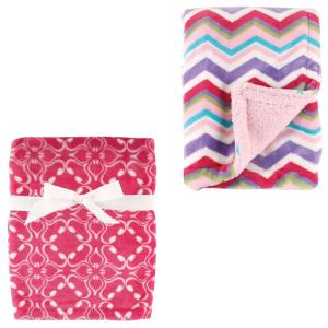 image:imagePlush Blanket 2PkBlossomPink Chevron