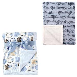 image:imagePlush Blanket 2PkBlue SheepAirplane