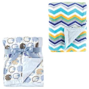 image:imagePlush Blanket 2PkBlue SheepBlue Chevron