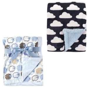 image:imagePlush Blanket 2PkBlue SheepClouds