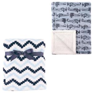 image:imagePlush Blanket 2PkChevronAirplane