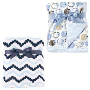 image:imagePlush Blanket 2PkChevronBlue Sheep
