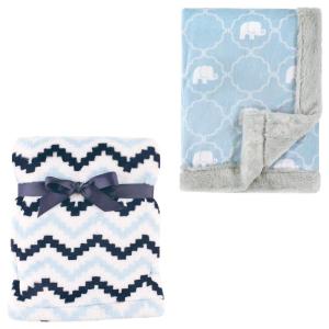 image:imagePlush Blanket 2PkChevronElephant