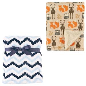 image:imagePlush Blanket 2PkChevronForest