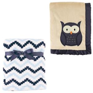 image:imagePlush Blanket 2PkChevronOwl