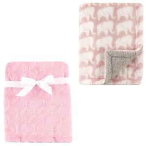 image:imagePlush Blanket 2PkCirclePink Elephant