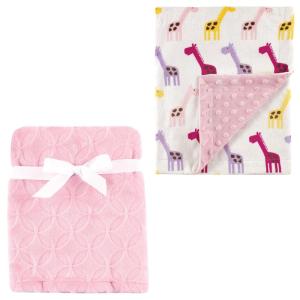 image:imagePlush Blanket 2PkCirclePink Giraffe