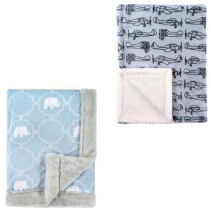 image:imagePlush Blanket 2PkElephantAirplane