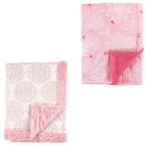 image:imagePlush Blanket 2PkFloralPink Floral