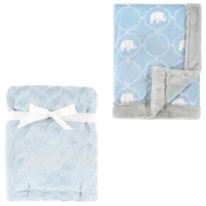 image:imagePlush Blanket 2PkHerringboneElephant