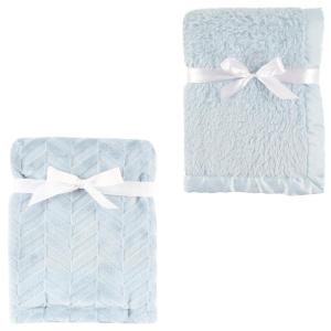 image:imagePlush Blanket 2PkHerringbonePowder Blue