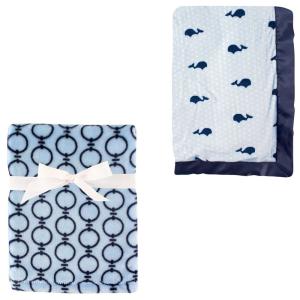 image:imagePlush Blanket 2PkLinksNavy Whale