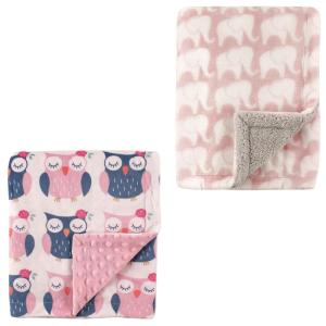 image:imagePlush Blanket 2PkOwlsPink Elephant