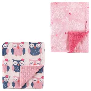 image:imagePlush Blanket 2PkOwlsPink Floral