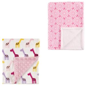 image:imagePlush Blanket 2PkPink GiraffeMedallion