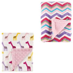 image:imagePlush Blanket 2PkPink GiraffePink Chevron