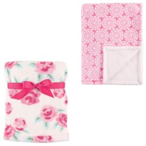 image:imagePlush Blanket 2PkRoseMedallion