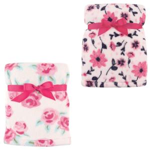 image:imagePlush Blanket 2PkRoseModern Floral