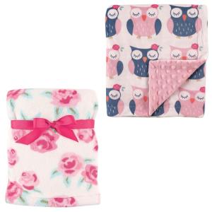 image:imagePlush Blanket 2PkRoseOwls