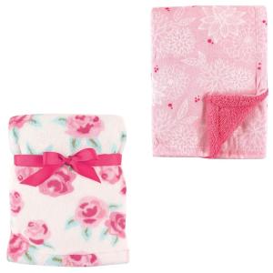 image:imagePlush Blanket 2PkRosePink Floral