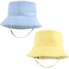 image:imageHudson Baby Baby Hudson Baby Unisex Baby Sun Protection Hat Flamingo Rainbow Stripe 012 MonthsLemon Stripe